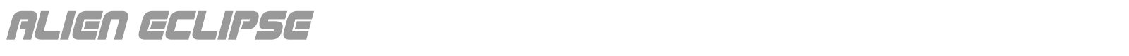 Alien Eclipse font preview